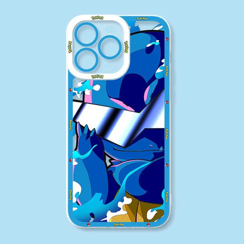 Pokemon Soft Silicone Case for iPhone 15 to SE - Lens Protective Cover